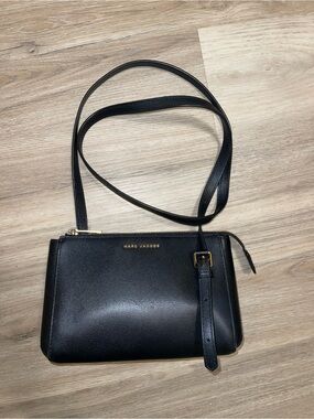 Marc Jacobs The Commuter Black Leather Crossbody Bag